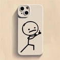 thumbnail image 1 of Funda de teléfono de dibujos animados Matchman para iPhone 11, 12, 13, 14 Pro Max, Mini, XR, XS, X, 7, 8 Plus, SE2020, funda de silicona TPU suave mate a prueba de golpes Fivean unisex, 1 of 2