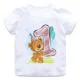 thumbnail image 4 of Camiseta de algodón con estampado de lazo y número 1-9 para niños y niñas, regalo de cumpleaños, oso de dibujos animados, divertida camiseta de cuello redondo para niños, 4 of 5
