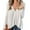 White Tops for Women, variant on Olyvenn Button Up Tunic Tops for Women Loose V Neck Long Sleeve Pullover Casual Solid T-Shirts 2025 Spring Clothes Blue 12-14