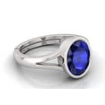 thumbnail image 3 of Natural Neelam Stone Original Certified Neelam Stone Blue Sapphire Ring Woman Man Ring Sterling Silver 925 Birthstone Gift Ring, 3 of 3