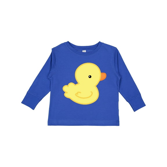 Inktastic Yellow Baby Duck Boys or Girls Long Sleeve Toddler T-Shirt