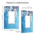 thumbnail image 3 of Fotbe Hanging Orchids Floral Blue Print Duplex Receptacle Wall Plate, 1-Gang 5.0" x3.0" Wall Outlet Covers, Dual Outlet Faceplates Covers, Color-matched Screws Included-Style U, 3 of 6