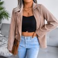 thumbnail image 3 of Blazer de pana para mujer, Blazer de pana para mujer, Chaqueta informal doble, Blazer de pana para mujer, Rendimiento comprobado, 3 of 9