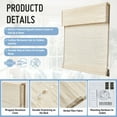 thumbnail image 4 of Keego Motorized Roman Shades Blackout Natural Fabric Rechargeable Electric Window Blinds Remote Control Room Darkening Window Treatment - Beige (with Linen, Block 60%-90% Light) - 34"W x 48"H, 4 of 8