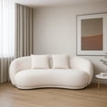 thumbnail image 4 of Ilios Innova | Sofá Bold Curvo Blanco 3 Plazas Moderno con Diseño Orgánico, Estructura de Madera con Tapizado en Textil Premium y Diseño Minimalista., 4 of 9