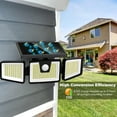 thumbnail image 3 of Ameritop Solar Outdoor Lights, 225LED 2500LM Solar Motion Sensor Lights, Solar Flood Lights with 3 Adjustable Heads, Waterproof Solar Wall Lights for Yard,Garage,Patio Entryways, 2Pack, 3 of 7