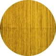 thumbnail image 1 of Ahgly Company Indoor Round Abstract Yellow Modern Area Rugs, 7' Round, 1 of 4