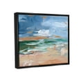 thumbnail image 3 of Abstract Beach Nautical Scenery Landscape Painting Jet Black Framed Art Print Wall Art, 3 of 6