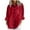 Red, variant on Busydd Shirts for Women Trendy Solid Color Long Sleeve Women Blouses Dressy Casual Round Neck Spring Summer Tops Button Down Shirts with Pocket S