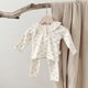 thumbnail image 2 of Traje de pijama para bebé de 0 a 2 años, ropa de dormir con cuello con volantes de encaje, conjunto de 2 uds., ropa para el hogar Floral dulce para niño pequeño, primavera y otoño, 2 of 6