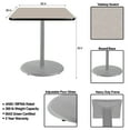 thumbnail image 3 of Hampden Furnishings Bennet Collection Steel Frame 36" Square Top, Round Base, 42" Height, Cafe Table Grey Frame/Grey Nebula Top, 3 of 5