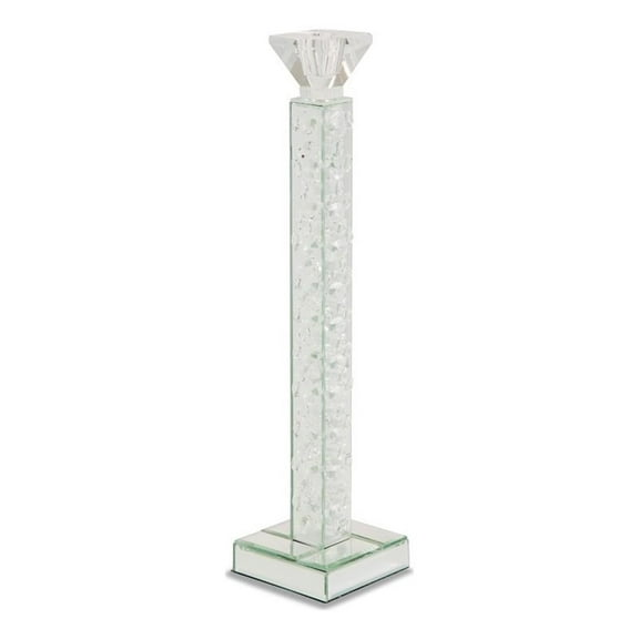 Michael Amini Montreal 17.75" Slender Crystal Candle Holder - Set of 6