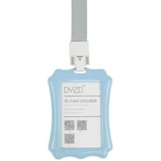 DYZD Hard Plastic Badge Holders ID Card Holders Waterproof ID Holders with Lanyards ID Badge Card Holders (Light Blue,6