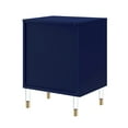 thumbnail image 5 of Taina Dark Navy Side Table - 1 Drawer, 1 Door, High Gloss Finish, Acrylic Knob and Acrylic Leg with Gold Tip, 5 of 10