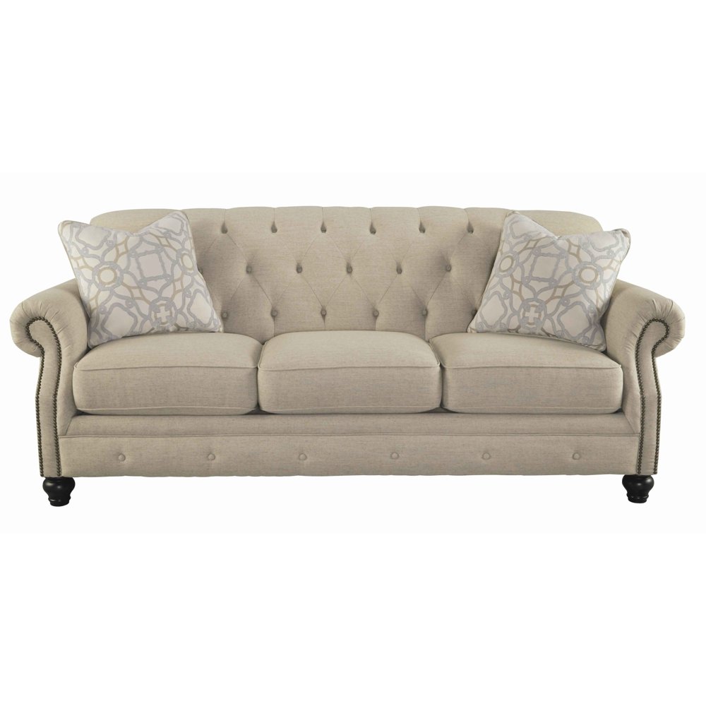 Chesterfield Design Fabric Upholstered Sofa with Button Tufted Back