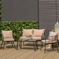 thumbnail image 1 of Gymax Ensemble de Conversation pour Patio 4 Pcs Ensemble de Meubles d'Extérieur avec Coussins Structure en Acier, 1 of 7