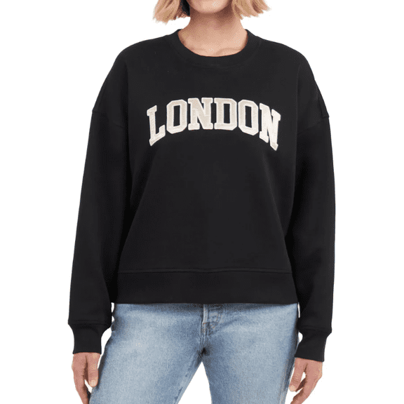 Elle Sport Women's City Crewneck Sweater Black Small