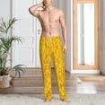 thumbnail image 2 of Gukieu duck floating in the pool Print Men's Home Trousers, Elastic Drawstring Home Pajamas Clothing Suitable for Adult Men-Small, 2 of 6