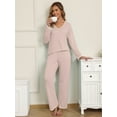 thumbnail image 5 of MINTREUS Pajamas Women's Long Sleeve Pj Set Soft 2 Piece Loungewear Sleepwear with Pockets, 5 of 5