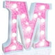 thumbnail image 1 of Luz de Letra Marquee LED Pooqla con Purpurina Rosa a Pilas, 1 of 6
