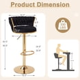 thumbnail image 3 of Juego de 2 taburetes de bar VECELO con altura de mostrador ajustable, color negro, 3 of 8