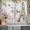 Watercolor multi-colored, variant on Easter Kitchen Curtains 63 Inch Length, Easter Bunny Spring Watercolor He Is Risen Flowers Tiers Curtains for Living Room Berdoom Bathroom, Light Filtering Drapes Window Treatment 2 Panels 42"Wx63"L