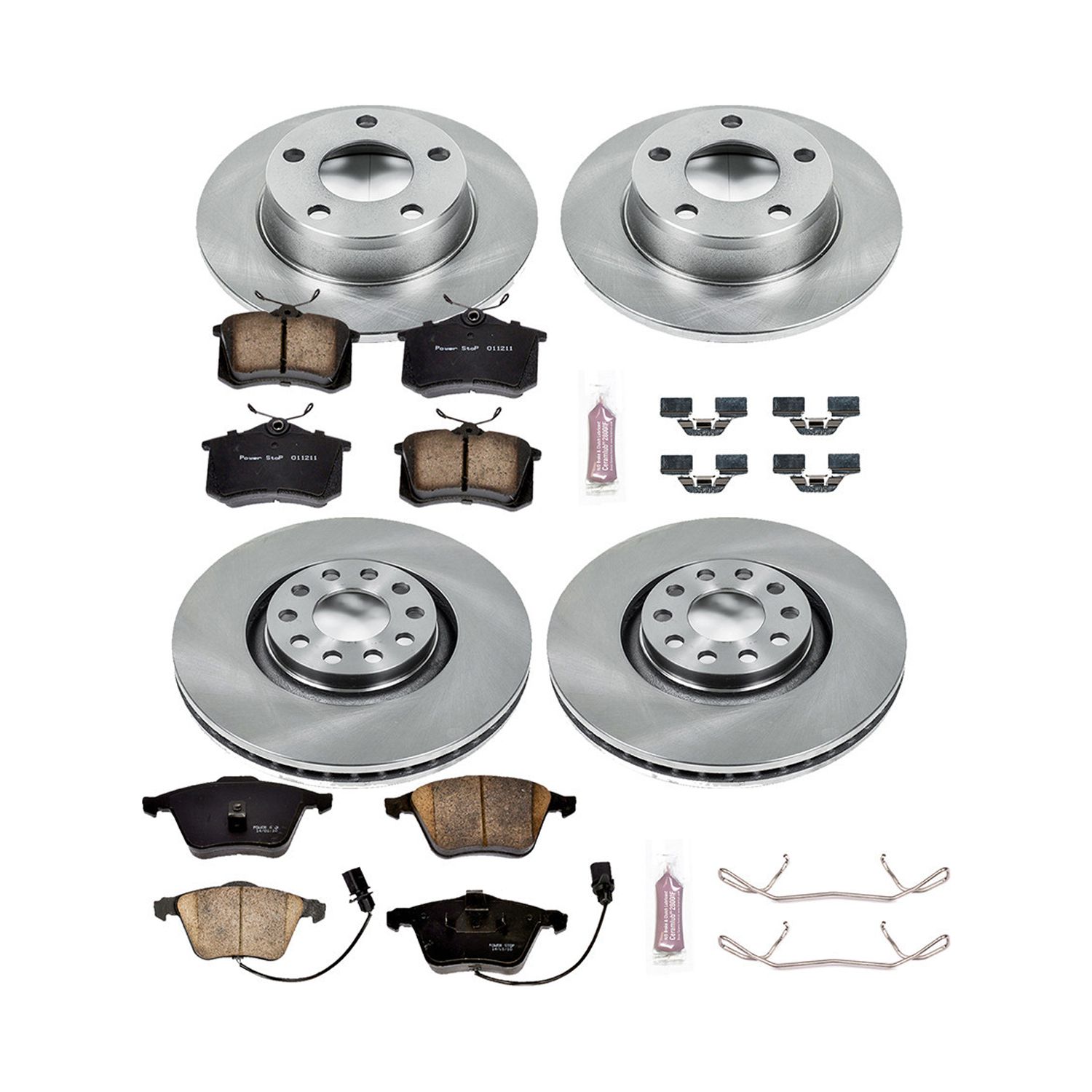 Power Stop Front and Rear Stock Replacement Brake Pad and Rotor Kit KOE893