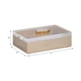 thumbnail image 4 of Acrylic Decorative Boxes for Home Decor with Lid -  Elegant Jewelry Box and Home Organizer for Keepsakes - Perfect Home Decor Storage Box for Living Room, Bedroom, or Office Decor - 2" White & Gold, 4 of 12