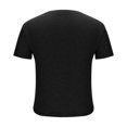 thumbnail image 4 of T Shirts for Men Plus Size Solid Color V-Neck Casual Loose Tee Shirts Short Sleeve Mens Summer Tops under $8 M-3XL Black, 4 of 7