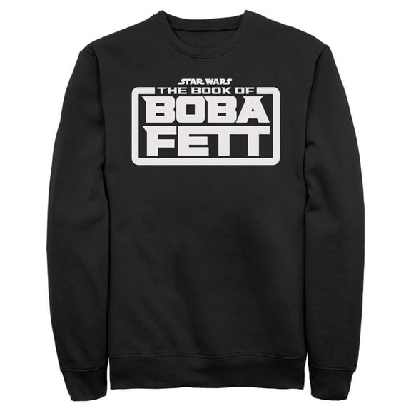 Men's Star Wars: The Book of Boba Fett White Logo Sweatshirt Black X Large