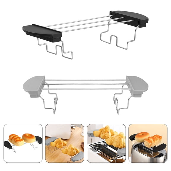 LOLIPPYY 2Pcs Toaster Sandwich Rack Stainless Steel Toast Holder Compatible with Most Kitchen Machines