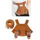 thumbnail image 4 of = Cinturón de caballero funda de y rana Soporte de con hebilla de metal Cinturón de duradero de material cuero PU 1 piece - color marrón perfke Cinturón de espada, 4 of 7