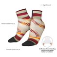 thumbnail image 6 of Fuzoiu Baseball Ball With Flag Print Adult Socks, Crew Moisture-wicking Socks, Unisex Cushion Crew Socks,Casual Sports Ankle Socks, 6 of 7