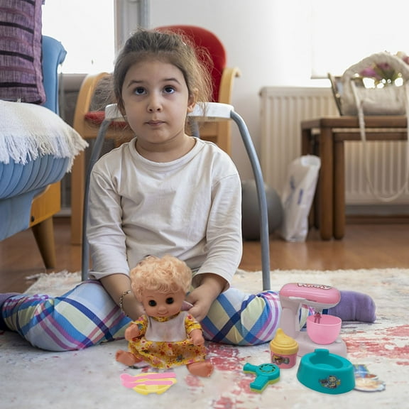 Lifelike PVC Doll Action Figure | Collectible with Matching Fruit Tableware Accessories | Multicolor | 17x11x8cm | Gift Boxed | Perfect for Family Collectors | 1 Piece Set