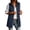 Navy, variant on Women Mid-Length Hooded Puffer Vest,Sleeveless Full Zip,Warm Casual Layering Winter Outerwear Jacket,with Side Pocket