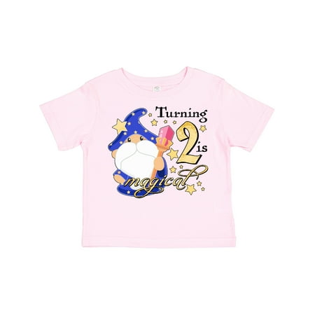 

Inktastic Turning Two is Magical- Wizard Birthday Gift Toddler Boy or Toddler Girl T-Shirt