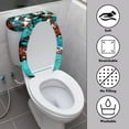 thumbnail image 3 of SEANATIVE Cow Print Toilet Seat Cover Stretch Toilet Tank Lid Covers Elastic Edges Toilet Lid Dust Pad Aztec Bathroom Toilet Lid Protector Set of 2 Home Machine Washable Fabric Cover, 3 of 7