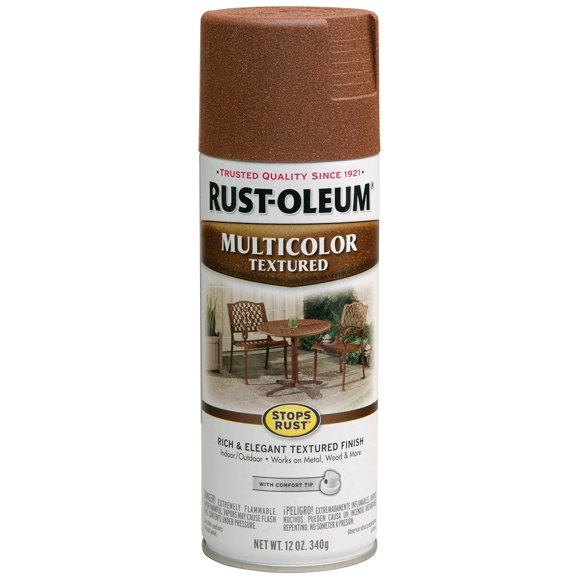 Rust-Oleum 239122 Stops Rust Multi-Color Textured Spray Paint, 12 Ounce (Pack of 1), Rustic Umber, 11 Fl Oz