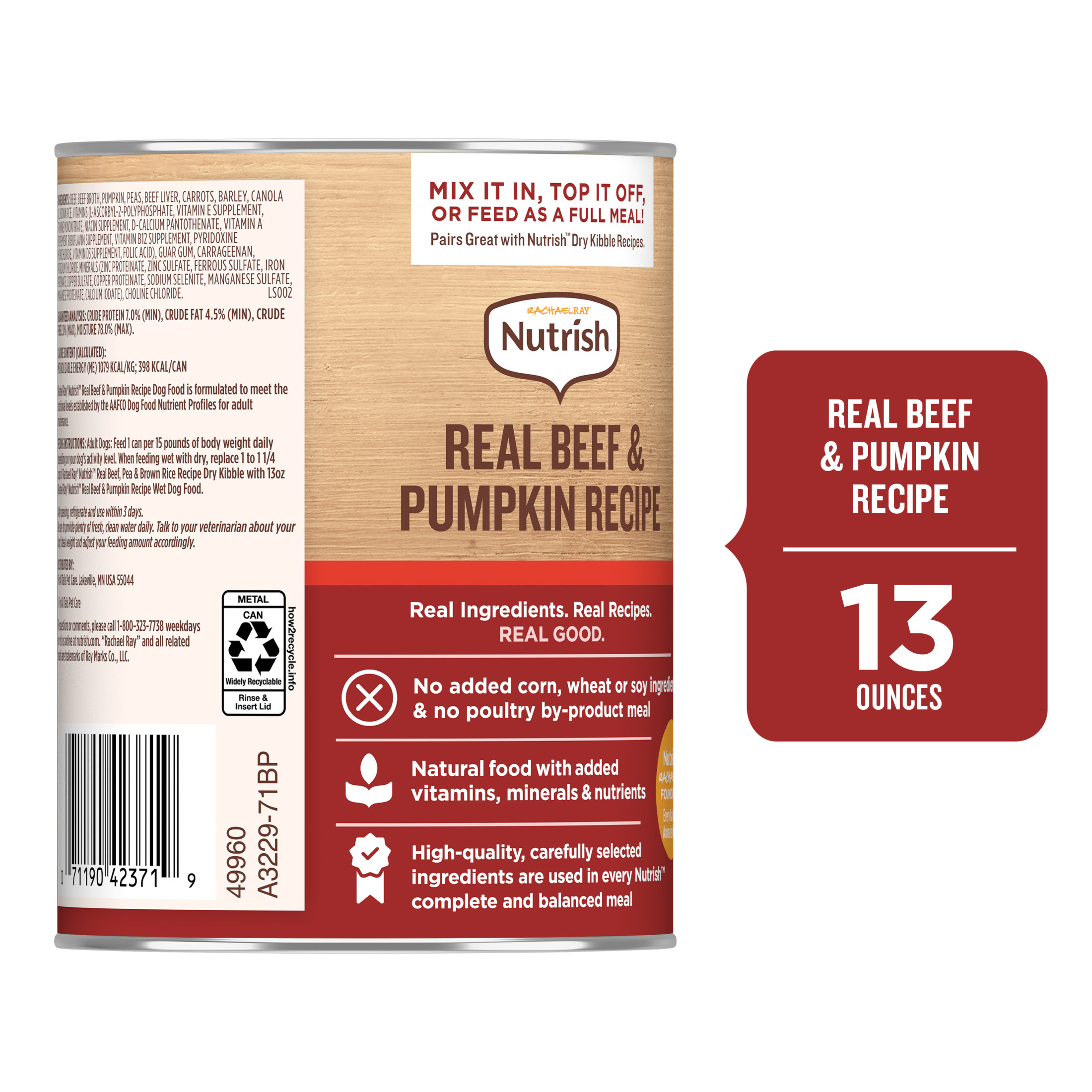 Rachael Ray Nutrish Premium Pate Beef & Pumpkin Dog Food photo 4