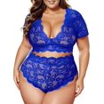 thumbnail image 3 of Zhuge Conjunto de Lencería Mujer Sexy Encaje, Talla Grande XL Azul, Lencería Erótica para Mujer para Momentos Especiales, 3 of 3