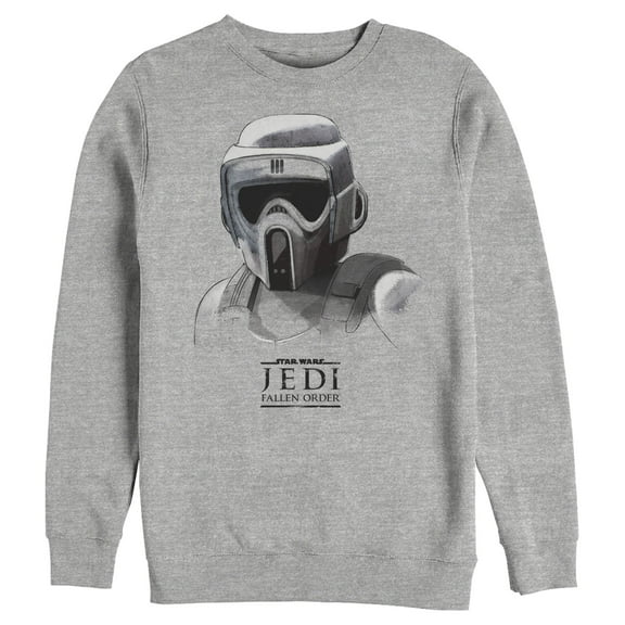 Men's Star Wars Jedi: Fallen Order Grayscale Scout Trooper Sweatshirt Athletic Heather Small