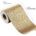 thumbnail image 5 of Triani 1 Roll Glitter Gold Contact Paper 3.9"x118" Self Adhesive Fabric Glitter Wallpaper Decorative Removable Sparkle Contact Paper for Decorative Bedroom Living Room Walls, 5 of 7