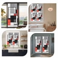 thumbnail image 7 of Black Red Geometric Window Privacy Film, Red White Abstract Art Modern Static Cling UV Sun Blocking Heat Control Window Tint Day and Night, Non-Adhesive One Way Windows Privacy Cover 17.7''x78.7'', 7 of 7