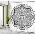thumbnail image 5 of Ambesonne Ethic Shower Curtain, Mandala Black White Art, 69"Wx84"L, Black White, 5 of 5