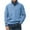 Blue, variant on Men's Quarter Zip Pullover Fleece Lined Mock Neck Sweatshirt Long Sleeve Casual Sweatshirts Winter Pullover Sweater Wine 2XL
