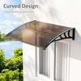 thumbnail image 2 of Gymax 2 Pcs Auvent de Vestibule Extérieur pour Terrasse Extérieure avec Cote UPF50+ Brun, 2 of 10