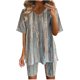 thumbnail image 2 of Puntoco Mujer Verano Manga Corta V-Cuello Tops Pantalones Cortos Cómodo Homewear Traje De Dos Piezas Conjuntos Liquidación Puntoco Puntoco-5192, 2 of 7