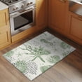thumbnail image 2 of 2x3 Ft Entryway Area Rug, Sage Green Coastal Kitchen Rug Runner Washable Floor Mat, Coral Starfish Nautical Compass Non Slip Indoor Door Mat Throw Carpet for Bathroom Living Room Bedroom, 2 of 8