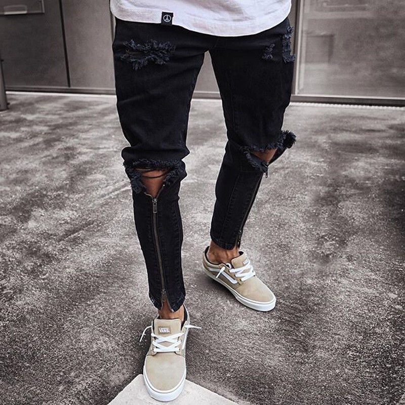 mens distressed jeans ripped