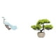 thumbnail image 1 of Estatua del pavo real,Estatua de pavo real,adorno de escritorio creativo y divertido,Árbol bonsái artificial,Árbol bonsái artificial para decoración de escritorio de interior y, 1 of 8